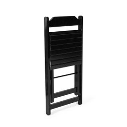 Conjunto Dobrável 70 X 70 com 4 Cadeiras Dobráveis Cor Preto Móveis Britz - 7