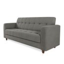 Ver imagem 5 de Sofá 03 Lugares Arezzo Suede Pés Chanfrado Tabaco - D’Rossi Cor Grafite