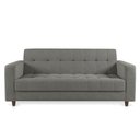 Ver imagem 7 de Sofá 03 Lugares Arezzo Suede Pés Chanfrado Tabaco - D’Rossi Cor Grafite