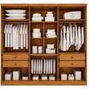 Ver imagem 3 de Guarda Roupa Casal Bristol 6 Portas 4 Gavetas com Espelho Cinamomo - Novo Horizonte
