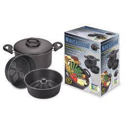 Panela Multiuso 3 em 1 - Pudim, Vapor e Banho Maria - Preta - 1