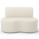 Ver imagem 5 de Sofá 2 Lugares 140cm Orgânico para Sala de Estar Living Larissa L02 Linho Champagne - Lyam Decor