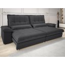 Ver imagem 1 de Sofá Bergamo 2,50m Retrátil e Reclinável Linho Soft - Netsofas - Grafite