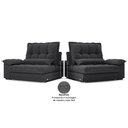 Ver imagem 6 de Sofá Bergamo 2,50m Retrátil e Reclinável Linho Soft - Netsofas - Grafite