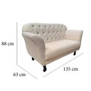 Ver imagem 6 de Kit Namoradeira + 2 Poltronas Decorativa Dália Bouclé Bege