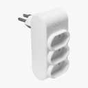 Ver imagem 2 de Kit 10 Multiplicador 3 Tomadas 2 Pinos + Terra Branco - Opl