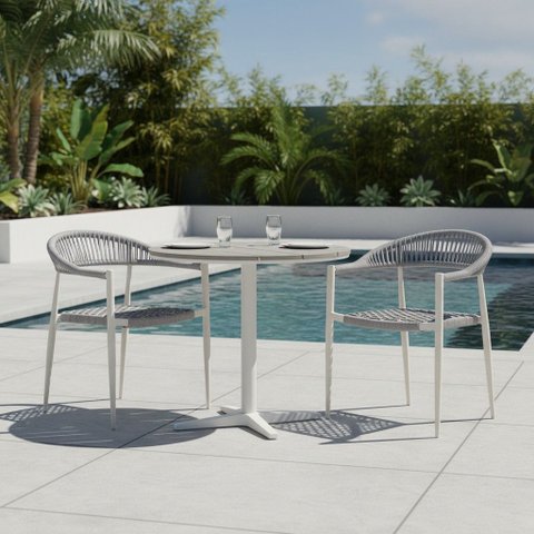 Kit 2 Cadeiras Trançadas Área Externa Piscina Gourmet Trancoso Rivatti
