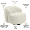 Ver imagem 5 de Sofá 3 Lugares Curvo Orgânico com 02 Poltronas Para Sala Living 220cm Barolo L06 Veludo Bege - Lyam 