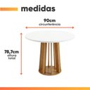 Ver imagem 3 de Conjunto Sala de Jantar Mesa Redonda 0,90m Veneza 4 Cadeiras Linda