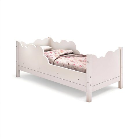 Cama Infantil Juvenil Nuvem Branca MDF Quarto Criança Moderna Segura com Design Delicado Premium