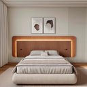 Ver imagem 1 de Cabeceira Casal Queen 272cm com LED 3000k e Tomadas 100% MDF Padrão Planejados Mabel