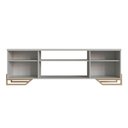 Ver imagem 4 de Rack Industrial para Tv até 60 Polegadas com 2 Portas P1027 Arenas Dourado Placa e Ponto