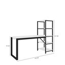 Ver imagem 5 de Mesa Innovare Escritório C/ Prateleira Industrial Mdp Branco