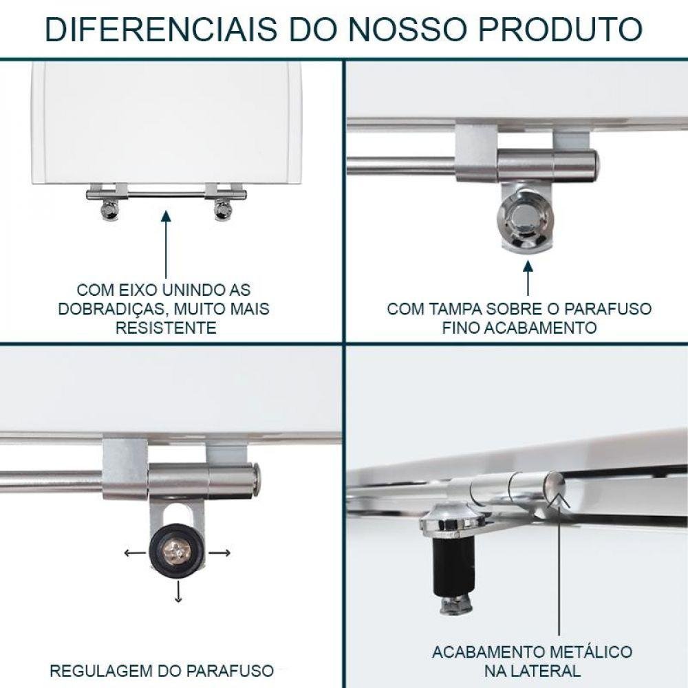 Tampa de Vaso Acrilico Parati Branco para Bacia Logasa - 2