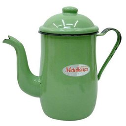 Bule Leiteira Em Aço Esmaltado 1,25 Litros Para Café Verde - 1