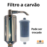 Torneira Metal Inox com Filtro Preto Flexível Preta Chuveirinho Prata Gourmet Pia Cozinha Bancada Lu - 2