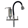 Torneira Metal Inox com Filtro Preto Flexível Preta Chuveirinho Prata Gourmet Pia Cozinha Bancada Lu - 1