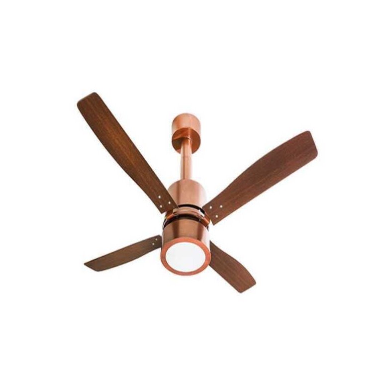 Ventilador de Teto Venti-Delta Vintage LED com 4 Pás Marrom / Cobre 127V.