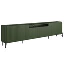 Ver imagem 1 de Rack para Sala de Estar Tv 85 Pol 4 Portas Brise Pés Industrial Preto Alef I03 Musgo - Lyam Decor