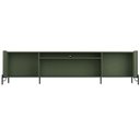 Ver imagem 2 de Rack para Sala de Estar Tv 85 Pol 4 Portas Brise Pés Industrial Preto Alef I03 Musgo - Lyam Decor