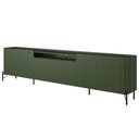 Ver imagem 5 de Rack para Sala de Estar Tv 85 Pol 4 Portas Brise Pés Industrial Preto Alef I03 Musgo - Lyam Decor