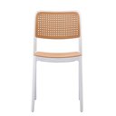 Ver imagem 3 de Cadeira de Jantar Amis em Tela Rattan Empilhável - Branca