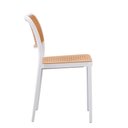 Ver imagem 2 de Cadeira de Jantar Amis em Tela Rattan Empilhável - Branca