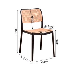 Cadeira de Jantar Amis em Tela Rattan Empilhável - Branca - 5