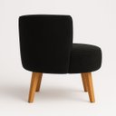 Ver imagem 6 de Jogo 2 Poltronas Estofada para Recepção Clinica Moderna Tecido Boucle Macia Pés de Madeira