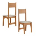 Ver mais imagens de Conjunto Sala de Jantar 4 Lugares Retangular MDF Diana Mel/Off