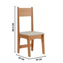 Ver imagem 4 de Conjunto Sala de Jantar 4 Lugares Retangular MDF Diana Mel/Off