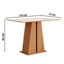Ver imagem 3 de Conjunto Sala de Jantar 4 Lugares Retangular MDF Diana Mel/Off