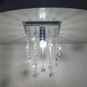 Ver imagem 2 de Lustre de Cristal Acrílico Alto Brilho 20x20 Cm 25 Altura Soq E27 - Transparente
