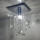 Ver imagem 1 de Lustre de Cristal Acrílico Alto Brilho 20x20 Cm 25 Altura Soq E27 - Transparente