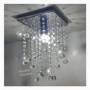Ver imagem 5 de Lustre de Cristal Acrílico Alto Brilho 20x20 Cm 25 Altura Soq E27 - Transparente