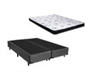 Ver imagem 1 de Cama Box Queen Colchão Mola Ensacada Belos Sonhos + Box Sintético 69x158x198 Cinza