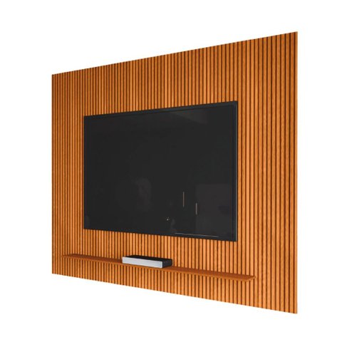 Painel para Tv até 75 Polegadas Ripado Impressão 3d Avante Cedro Edn