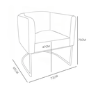 Ver imagem 4 de Kit 2 Poltronas Reforçada Decorativa Sala Estar Jantar Gabriela Base Ferro Dourado Suede Marsala