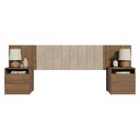 Ver imagem 5 de Cabeceira Extensível Estofada com 2 Mesas de Cabeceira Rustic/Imperial Madesa