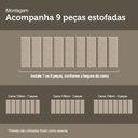 Ver mais imagens de Cabeceira Extensível Estofada com 2 Mesas de Cabeceira Rustic/Imperial Madesa