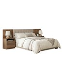 Ver imagem 2 de Cabeceira Extensível Estofada com 2 Mesas de Cabeceira Rustic/Imperial Madesa