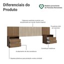 Ver imagem 4 de Cabeceira Extensível Estofada com 2 Mesas de Cabeceira Rustic/Imperial Madesa
