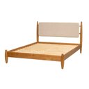 Ver imagem 2 de Cama Queen com Cabeceira Estofada Madeira Maciça Baru CabeCasa MadeiraOriginals Marrom/Cacau