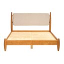 Ver imagem 5 de Cama Queen com Cabeceira Estofada Madeira Maciça Baru CabeCasa MadeiraOriginals Marrom/Cacau