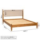 Ver imagem 3 de Cama Queen com Cabeceira Estofada Madeira Maciça Baru CabeCasa MadeiraOriginals Marrom/Cacau