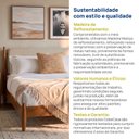 Ver mais imagens de Cama Queen com Cabeceira Estofada Madeira Maciça Baru CabeCasa MadeiraOriginals Marrom/Cacau