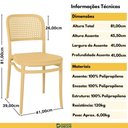 Ver imagem 6 de Conjunto Mesa de Jantar Redonda Quiara 100cm Branco com 4 Cadeiras Roma - Nude