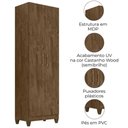 Ver imagem 4 de Armario Multiuso New Iris 2 Portas 181x55 Cm Castanho Wood Moval