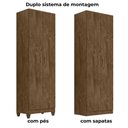 Ver imagem 5 de Armario Multiuso New Iris 2 Portas 181x55 Cm Castanho Wood Moval