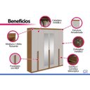 Ver imagem 5 de Guarda Roupa 6 Portas 2 Esp 4 Gv Alonzo Lopas Amêndoa